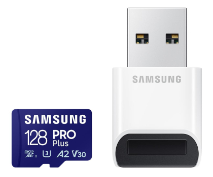 Karta pamięci SAMSUNG PRO Plus microSD 128GB z czytnikiem 180MB/s